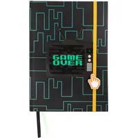 IDENA Notizbuch Gaming, kariert, 80 g/m2, mit Gummiband und