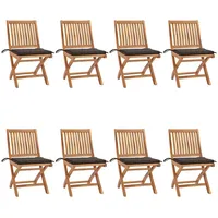 VidaXL Klappbare Gartenstühle mit Kissen 41 x 41 x