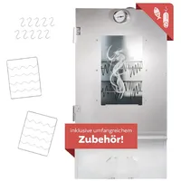 Lemodo Räucherofen aus Edelstahl, Räucherschrank 80cm mit Zubehör und