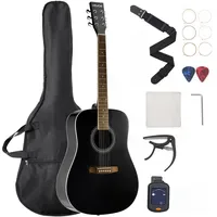 Vevor Dreadnought Akustik Gitarre, 1041,4 mm, Anfängerpaket Erwachsene, Schwarz