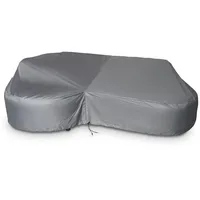 Idimex Abdeckhaube Grau Kunststoff, Mode, 225x73x143 cm, Gartenzubehör, Gartenmöbel-Schutzhüllen