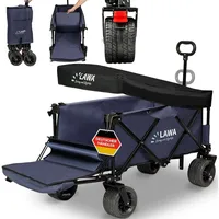 Lawa living and lifestyle Bollerwagen faltbar mit Dach blau