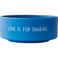 DESIGN LETTERS Snack Love is for sharing Snack-Schale kobaltblau