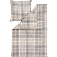 Estella Kuschelflanell Bettwäsche Quirin beige 135x200+80x80 cm + 80x80