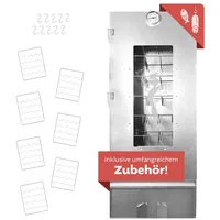 Lemodo Räucherofen XL mit Zubehör, Räucherschrank 110 cm hoch