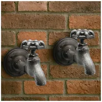 Hti-Living Garderobenhaken Steampunk Silber