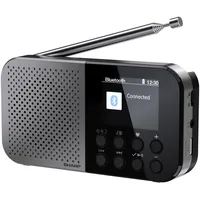 Sharp Outdoorradio FM, DAB Bluetooth® Akku-Ladefunktion, Fühlbare Tasten Schwarz