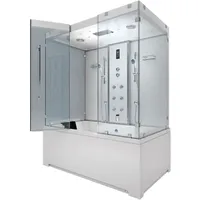 AcquaVapore Kombination Badewanne Dusche K80-WS-EH-A-EC-EA Duschtempel 100x180 cm 2K