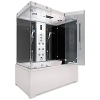 AcquaVapore Kombination Badewanne Dusche K80-SW-TH-C-EC-SC-EA Duschtempel 180x100 cm Schlauchreinigung