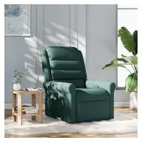 VidaXL Massagesessel Dunkelgrün Polyester 91,5 x 102,5 x 0