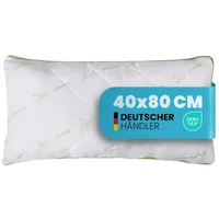 Roller Kopfkissen - weiß - Bambusfasern - 80x40 cm