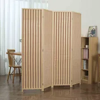 Makika Trennwand / Raumteiler aus Holz / Bambus Faltbar