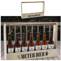 Cepewa Bierflaschenträger 1/2 Meter Bier Sperrholz 49,5x32,5x8cm Bierträger