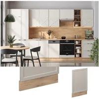 Vicco Geschirrspülerblende Fame-Line Eiche Grau-Beige gerahmt 45 cm ohne