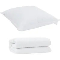 VidaXL Bettdecken Set mit Kissen 2 pcs Weiß Mikrofaser