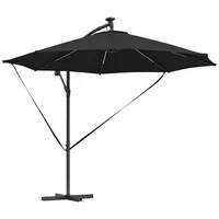 VidaXL Auskragender Bananenschirm Schwarz 294 x 294 x 248