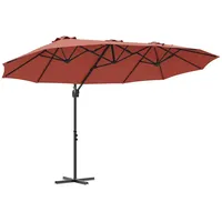 VidaXL Garten-Kantilever-Pergola Terrakotta 372 x 198 x 243 cm