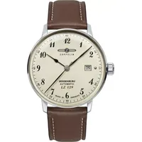 Zeppelin 8056-5 Automatikuhr für Herren Hindenburg LZ129 Braun/Beige
