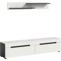 Xonox.home Canu Lowboard 170x38x33 cm Basalt grau/Weiß Spanplatte/Melamin