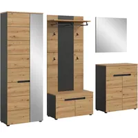 Xonox.home Canu Garderobenschrank 255x190x37 cm grau