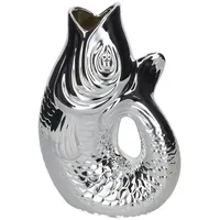 Giftcompany Monsieur Carafon, Fisch, Vase, L, Silber, 2,7 Liter