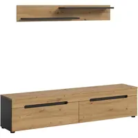 Xonox.home Canu Lowboard 170x38x33 cm Basalt Grau/Holzwerkstoff