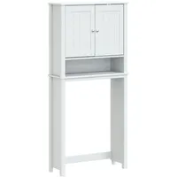 VidaXL Waschmaschinenschrank BERG Weiß 76x27x164,5 cm Massivholz