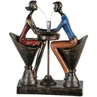 Casablanca by Gilde Skulptur Table for two bronzefarben -