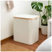 Hti-Living Aufbewahrungsbox Wäschebehälter 60 l 1-tlg. weiß