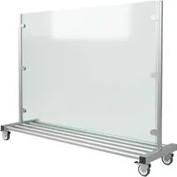 Glasprofi24 Windschutz mobil HLO-GUB3, mit Rollen, Glas Edelstahl ~