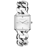 Rosefield Octagon XS Studio Silver mit Weißes Zifferblatt und