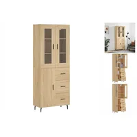 VidaXL Highboard Sonoma-Eiche 69,5x34x180 cm Holzwerkstoff