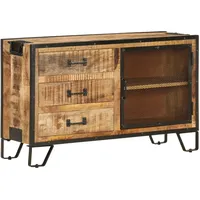 VidaXL Sideboard 100×31×60 cm Raues Mango-Massivholz