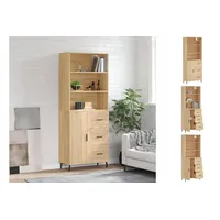 VidaXL Highboard Sonoma-Eiche 69,5x34x180 cm Holzwerkstoff