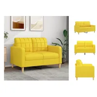 VidaXL 2-Sitzer-Sofa Hellgelb 120 cm Stoff