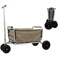 Beachtrekker Life faltbarer Bollerwagen + Feststellbremse PU-Reifen Beige)