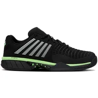 K-Swiss Express Light 3 Tennis Shoe, Black/Soft Neon Green,