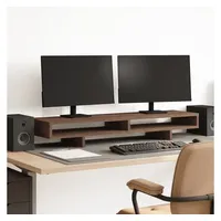 VidaXL Monitorständer Braun Eichen-Optik 100x27x15 cm Holzwerkstoff