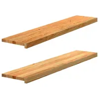 VidaXL Fensterbänke 2 Stk. Hellbraun 120x30x2 cm Massivholz Eiche