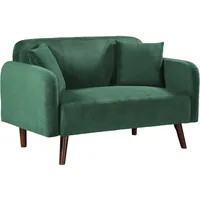 [en.casa] Sofa Midt 132x70x81 cm Cord Grün
