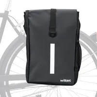 Wiltec Gepäckträgertasche matt schwarz, Fahrradtasche Gepäckträger 16 l Stauraum,