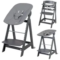 Roba Treppenhochstuhl 'Born Up' Set 2in1, anthrazit, mit Liegefunktion/