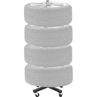 Vevor Reifenlagerregal Reifenständer Stahl rollbar für 4 Reifen mit