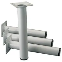 Diy element-system gmbh Möbelfuß weißalu.RAL 9006 30mm H.250mm Platte