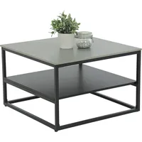 HELA Tische Couchtisch - grau-schwarz - Marmoroptik - 70x70