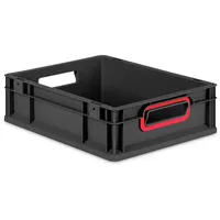 Proregal Eurobox, Schwarz, rot Kunststoff, Rechteckig, 30x12x40 cm, Ordnen