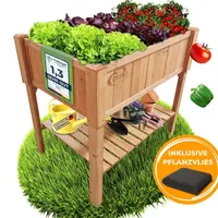 Coemo Hochbeet Kräuterbeet mit Pflanzfolie 90 x 40 x