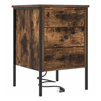 VidaXL Nachtschrank Räuchereiche 42 x 41 x 61 cm