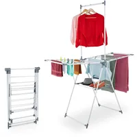 Relaxdays Flügelwäscheständer 15 m weiß