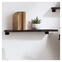 VidaXL Wandregal Dunkelbraun 60x20x2 cm Massivholz Eiche Behandelt